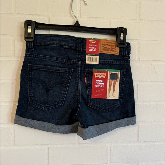 NWT Youth Denim Kids Girlfriend Dark Wash Shorts - Picture 6 of 9